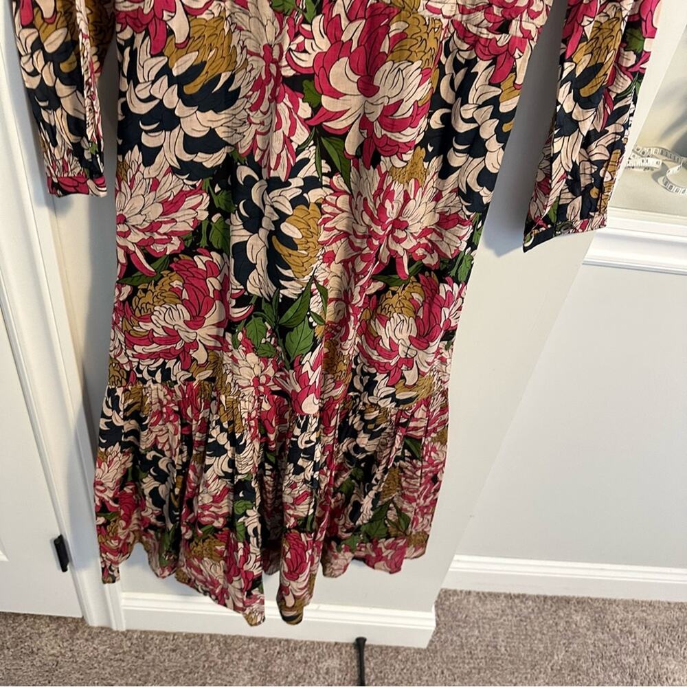 Tuckernuck Olivia James The Label Navy Pink Floral Cotton Maxi Dress XS - Picture 6 of 13
